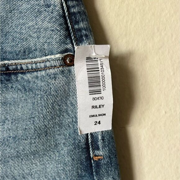 NWT Agolde Riley Blue Jeans High Rise Crop Ankle Straight Leg Size 24 - Picture 10 of 14